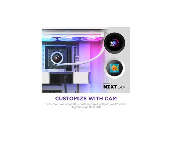 Система жидкостного охлаждения NZXT Kraken Plus RGB V2-360 mm AIO liquid cooler Wh (RL-KR360-W2), изображение 7 Система жидкостного охлаждения NZXT Kraken Plus RGB V2-360 mm AIO liquid cooler Wh (RL-KR360-W2), изображение 7