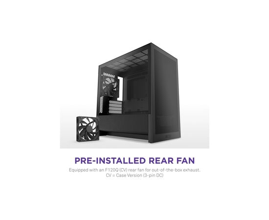 Корпус NZXT H3 Flow All Black (CC-H31FB-01), изображение 9 Корпус NZXT H3 Flow All Black (CC-H31FB-01), изображение 9