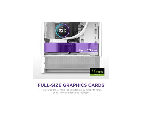 Корпус NZXT H3 Flow All White (CC-H31FW-01), изображение 4 Корпус NZXT H3 Flow All White (CC-H31FW-01), изображение 4