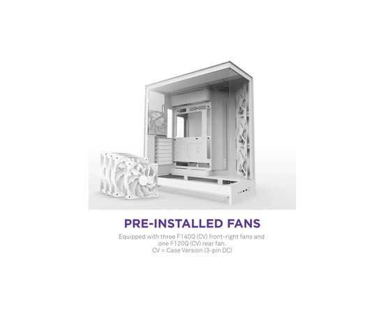 Корпус NZXT H9 Flow Dual-Chamber All White (CM-H92FW-01), изображение 3 Корпус NZXT H9 Flow Dual-Chamber All White (CM-H92FW-01), изображение 3