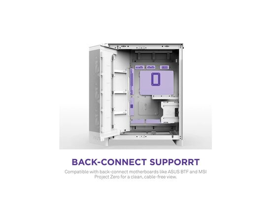 Корпус NZXT H9 Flow Dual-Chamber All White (CM-H92FW-01), изображение 8 Корпус NZXT H9 Flow Dual-Chamber All White (CM-H92FW-01), изображение 8