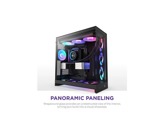 Корпус NZXT H9 Flow RGB Dual-Chamber All Black (CM-H92FB-R1), изображение 7 Корпус NZXT H9 Flow RGB Dual-Chamber All Black (CM-H92FB-R1), изображение 7