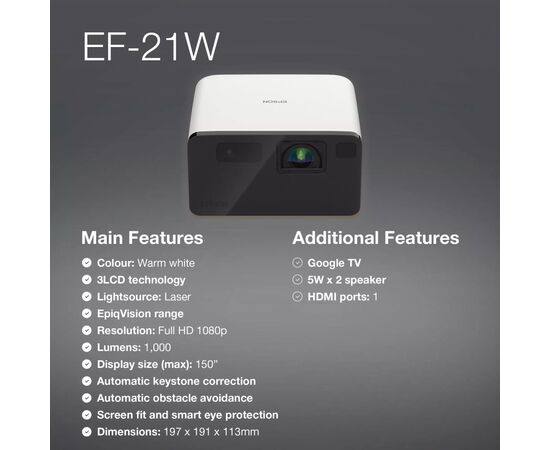 Проектор Epson EF-21W (V11HB35040), изображение 9 Проектор Epson EF-21W (V11HB35040), изображение 9