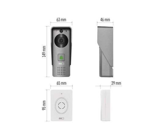 Відеодомофон EMOS GoSmart video Wi-Fi (H4031), зображення 11 Відеодомофон EMOS GoSmart video Wi-Fi (H4031), зображення 11