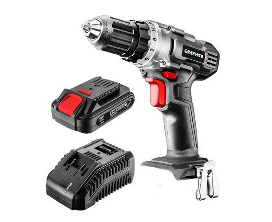 Шуруповерт Graphite Energy+ 18V 1х2Ah, 44Нм, 0-350/0-1250об/мин (58G000-SET1), изображение 3