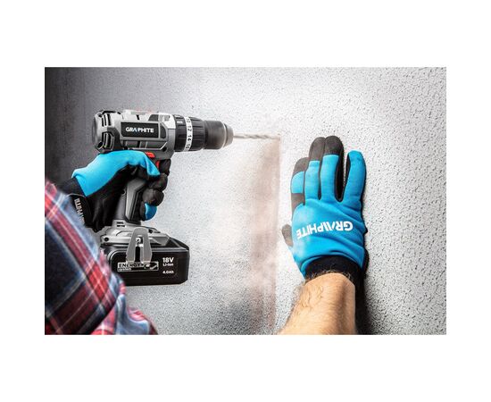 Шуруповерт Graphite Energy+ 18V бесщеточный 2х2Ah, 58Нм, 0-500·0-1700об/мин, кейс (58G020-SET2), изображение 2