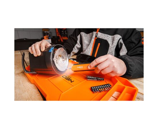 Отвертка аккумуляторная Neo Tools 4in1 1.5Ah, 4.5Нм, 230об/мин, 20 бит, кейс (04-199), изображение 4 Отвертка аккумуляторная Neo Tools 4in1 1.5Ah, 4.5Нм, 230об/мин, 20 бит, кейс (04-199), изображение 4