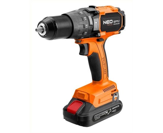 Шуруповерт Neo Tools Energy+ 18V, бесщеточный, 100Нм, 0-480/0-1900об/мин 1.56кг (без АКБ и ЗУ) (04-616), изображение 5 Шуруповерт Neo Tools Energy+ 18V, бесщеточный, 100Нм, 0-480/0-1900об/мин 1.56кг (без АКБ и ЗУ) (04-616), изображение 5
