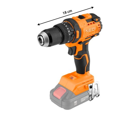 Шуруповерт Neo Tools Energy+ 18V, бесщеточный, 95Нм, 0-320/0-1700об/мин 1.2кг (без АКБ и ЗУ) (04-619), изображение 12 Шуруповерт Neo Tools Energy+ 18V, бесщеточный, 95Нм, 0-320/0-1700об/мин 1.2кг (без АКБ и ЗУ) (04-619), изображение 12