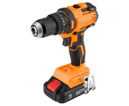 Шуруповерт Neo Tools Energy+ 18V, бесщеточный, 95Нм, 0-320/0-1700об/мин 1.2кг (без АКБ и ЗУ) (04-619), изображение 5 Шуруповерт Neo Tools Energy+ 18V, бесщеточный, 95Нм, 0-320/0-1700об/мин 1.2кг (без АКБ и ЗУ) (04-619), изображение 5