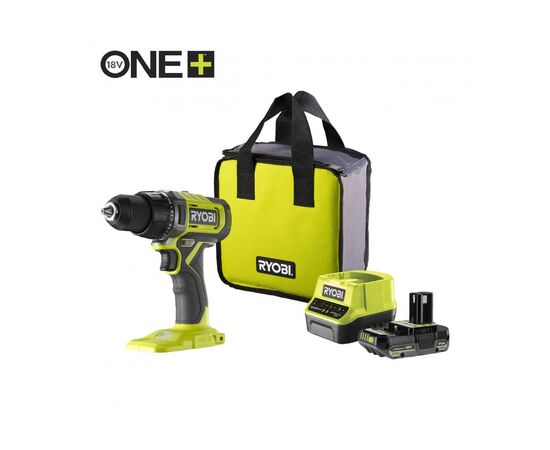 Шуруповерт Ryobi ONE+ RDD18-1C20S 18V, 1х2Ah, 52Нм, 450/1750об/мин, сумка (5133005519)