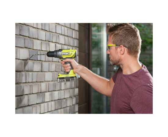 Шуруповерт Ryobi ONE+ R18PD3-242S 18V, 1х2Ah, 1х4Ah, 50Нм, 500/1800об/мин, сумка (5133003820), изображение 2 Шуруповерт Ryobi ONE+ R18PD3-242S 18V, 1х2Ah, 1х4Ah, 50Нм, 500/1800об/мин, сумка (5133003820), изображение 2