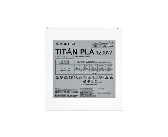 Блок питания MONTECH 1200W (TITAN PLA 1200), изображение 5 Блок питания MONTECH 1200W (TITAN PLA 1200), изображение 5