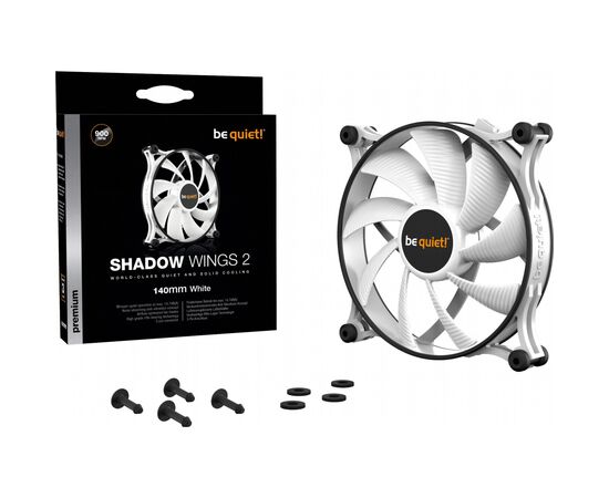 Кулер для корпуса Be quiet! SHADOW WINGS 2 White (BL090), изображение 5 Кулер для корпуса Be quiet! SHADOW WINGS 2 White (BL090), изображение 5