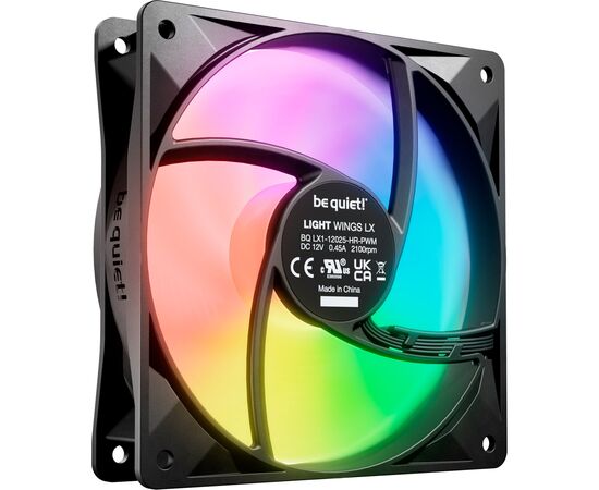 Кулер для корпуса Be quiet! LIGHT WINGS LX 120mm PWM high-speed (BL123), изображение 2 Кулер для корпуса Be quiet! LIGHT WINGS LX 120mm PWM high-speed (BL123), изображение 2