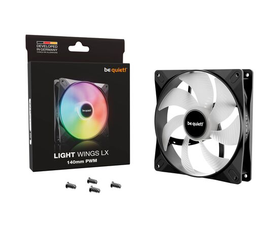 Кулер для корпуса Be quiet! LIGHT WINGS LX 140mm PWM (BL126), изображение 5 Кулер для корпуса Be quiet! LIGHT WINGS LX 140mm PWM (BL126), изображение 5