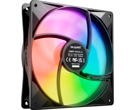 Кулер для корпуса Be quiet! LIGHT WINGS LX 140mm PWM high-speed (BL129), изображение 2 Кулер для корпуса Be quiet! LIGHT WINGS LX 140mm PWM high-speed (BL129), изображение 2