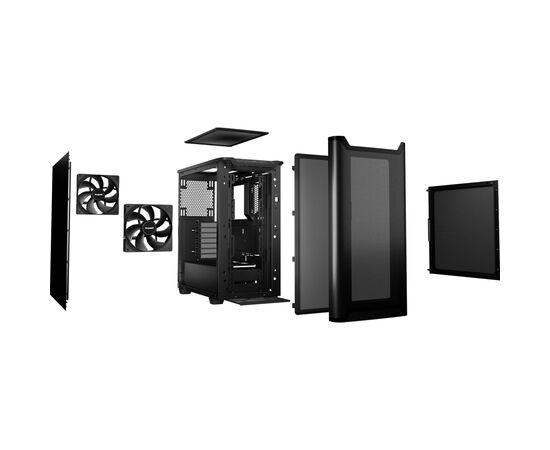 Корпус Be quiet! PURE BASE 501 Airflow чорний (BG074), изображение 6 Корпус Be quiet! PURE BASE 501 Airflow чорний (BG074), изображение 6