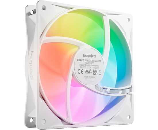 Кулер для корпуса Be quiet! Light Wings LX 120mm PWM Reverse білий (BL133), изображение 2 Кулер для корпуса Be quiet! Light Wings LX 120mm PWM Reverse білий (BL133), изображение 2