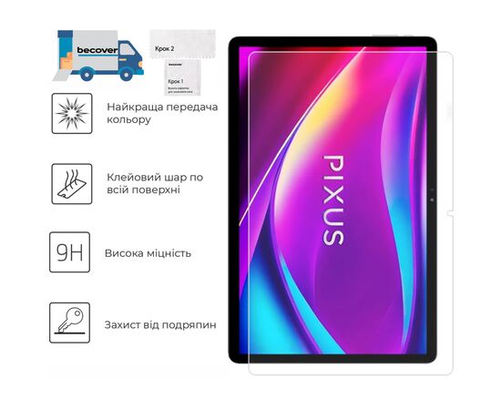 Стекло защитное BeCover Pixus Combo 10.95" (713701), изображение 2 Стекло защитное BeCover Pixus Combo 10.95" (713701), изображение 2