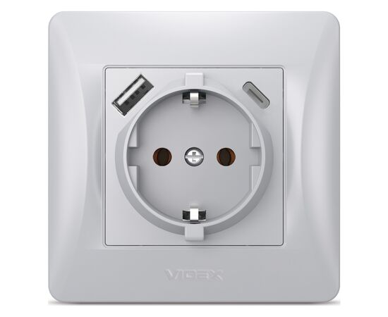 Розетка Videx VF-BNSK1GUC-SS, изображение 2 Розетка Videx VF-BNSK1GUC-SS, изображение 2