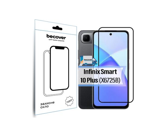 Стекло защитное BeCover Infinix Smart 10 Plus (X6725B) Black (713726)