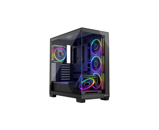 Корпус Modecom VOLCANO STELLAR ARGB MIDI 5x120mm fans BLACK (AT-STELLAR-5F-ARGB-10)