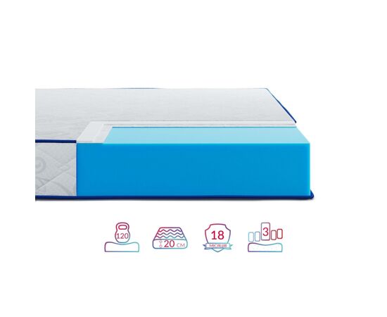 Матрац Highfoam Largo Slim Plus ортопедичний безпружинний 90 x 200 см (4820001139754)