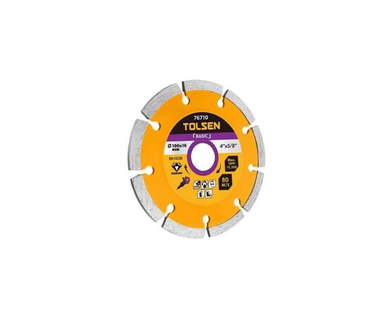 Круг отрезной Tolsen алмазный сегментный 180×22.2х7мм Basic (76715)