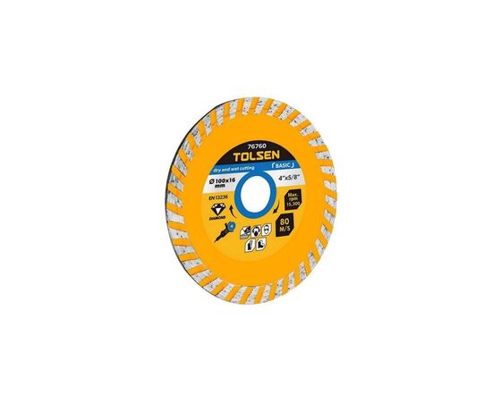Круг отрезной Tolsen алмазный Турбо 180×22.2х7 мм Basic (76765)