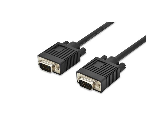 Кабель мультимедийный VGA M to VGA M 3.0m black Digitus (AK-310103-030-S)