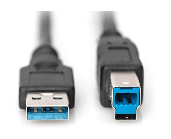 Дата кабель USB 3.0 AM/BM 1.8m black Digitus (AK-300115-018-S), изображение 2