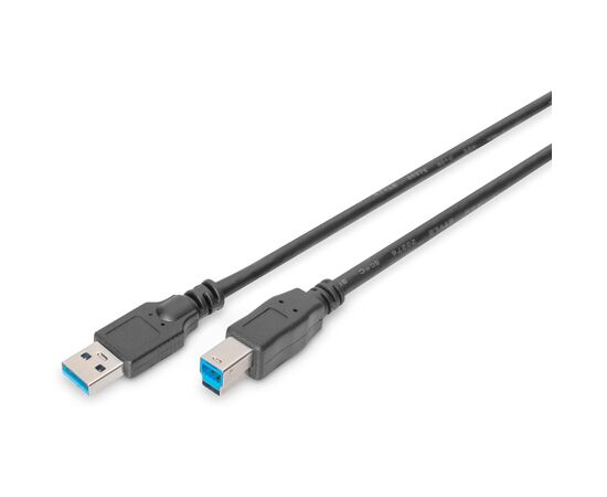 Дата кабель USB 3.0 AM/BM 1.8m black Digitus (AK-300115-018-S)