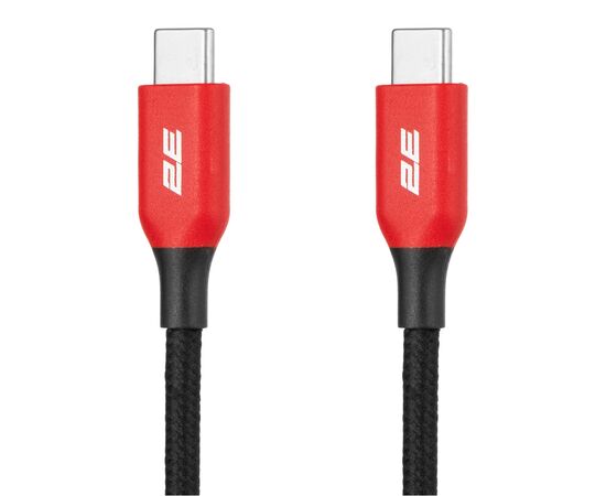 Дата кабель USB-C to USB-C 1.0m 100W black 2E (2E-CC100-WH)