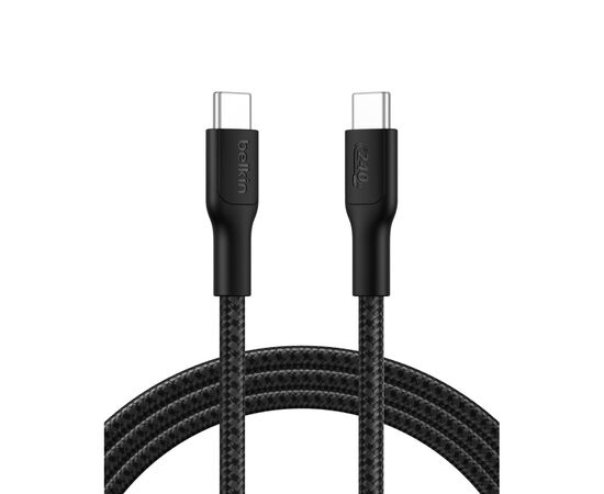 Дата кабель USB-C to USB-C 2.0m 240W black Belkin (CAB025HQ2MBK)