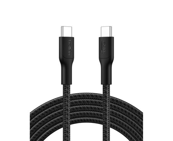 Дата кабель USB-C to USB-C 3.0m 240W black Belkin (CAB025HQ3MBK)