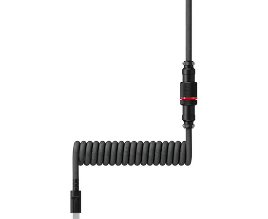 Дата кабель USB 2.0 AM to USB-C 1.37m coiled gray-black HyperX (6J679AA), изображение 3