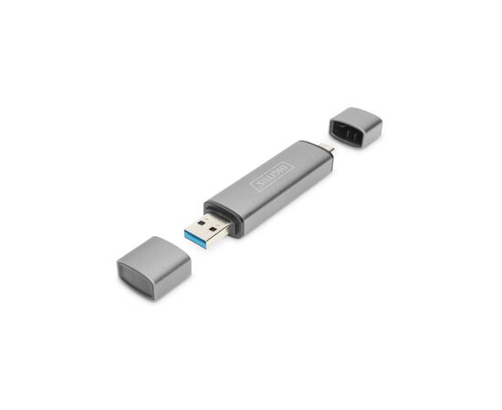 Считыватель флеш-карт Digitus USB-C/USB 3.0 SD/MicroSD (DA-70886), изображение 2 Считыватель флеш-карт Digitus USB-C/USB 3.0 SD/MicroSD (DA-70886), изображение 2