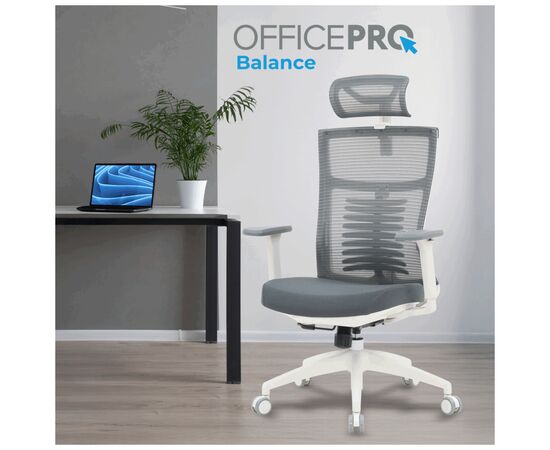 Офисное кресло OfficePro Balance OC550-W-DG-DG (OC550-W-DG-DG), изображение 2 Офисное кресло OfficePro Balance OC550-W-DG-DG (OC550-W-DG-DG), изображение 2