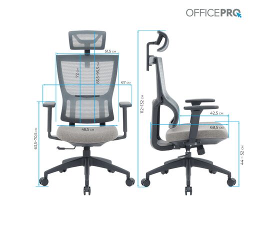 Офисное кресло OfficePro Elegant OC600-B-DG-DG (OC600-B-DG-DG), изображение 11