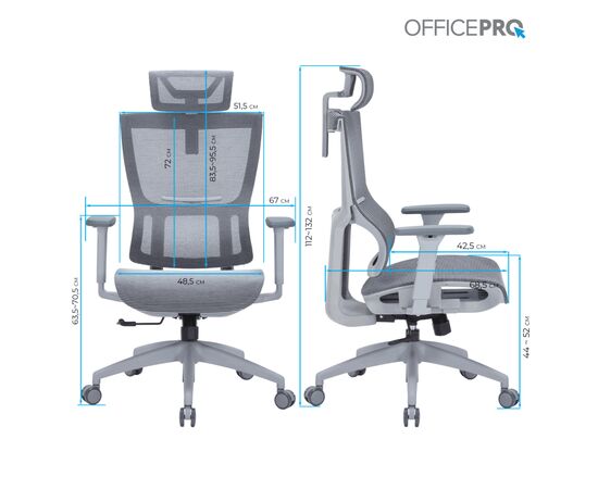 Офисное кресло OfficePro Elegant OC660-G-DG-DG (OC660-G-DG-DG), изображение 10