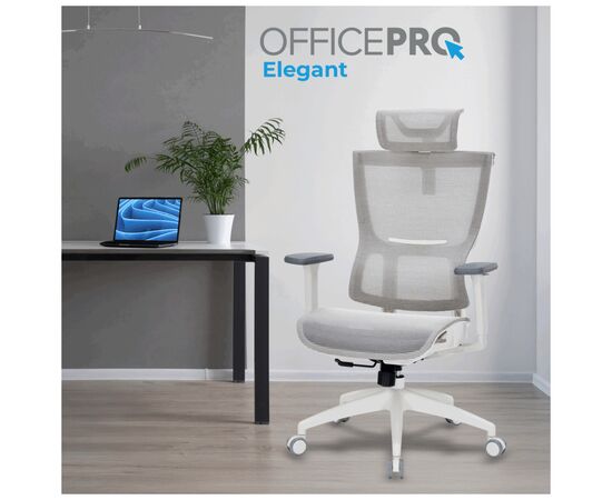 Офисное кресло OfficePro Elegant OC660-W-DG-DG (OC660-W-DG-DG), изображение 2 Офисное кресло OfficePro Elegant OC660-W-DG-DG (OC660-W-DG-DG), изображение 2