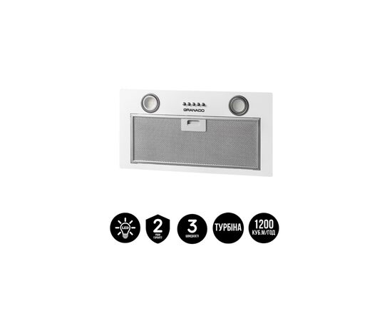 Вытяжка кухонная GRANADO Palamos 3603-1200 White (GCH526355), изображение 2