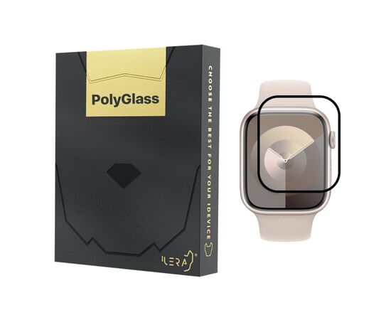 Стекло защитное iLera PolyGlass 2.5D Apple Watch 7 41 mm Black (ILAWPG03)