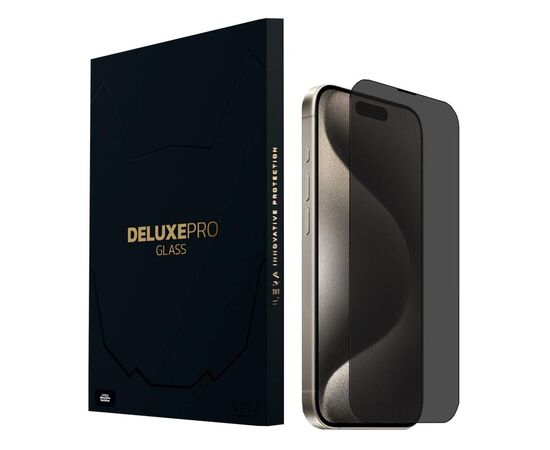 Стекло защитное iLera DeLuxe Incognito FullCover Glass iPhone 15 Pro Max (ILINDL15PRMX)