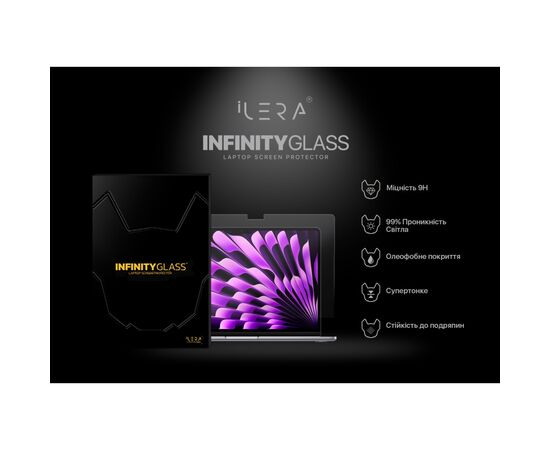 Стекло защитное iLera Glass Screen Protector MacBook Pro 14" (ILMCGL02), изображение 5 Стекло защитное iLera Glass Screen Protector MacBook Pro 14" (ILMCGL02), изображение 5
