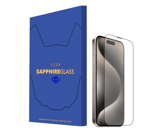 Стекло защитное iLera Sapphire Ultra + Glass iPhone 15 Pro Max (ILSPDL15PRMX)