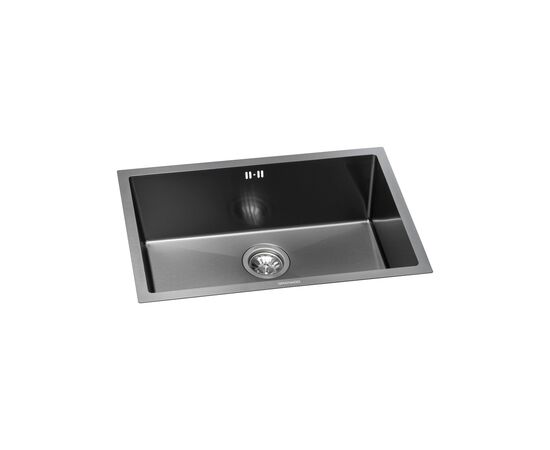 Мойка кухонная GRANADO Under top L STEEL S201 black (GS09201B), изображение 2 Мойка кухонная GRANADO Under top L STEEL S201 black (GS09201B), изображение 2