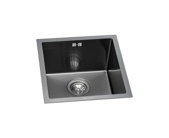 Мойка кухонная GRANADO Under top mini STEEL S201 black (GS10201B), изображение 2