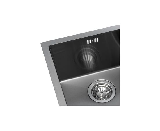 Мойка кухонная GRANADO Under top mini STEEL S201 black (GS10201B), изображение 4